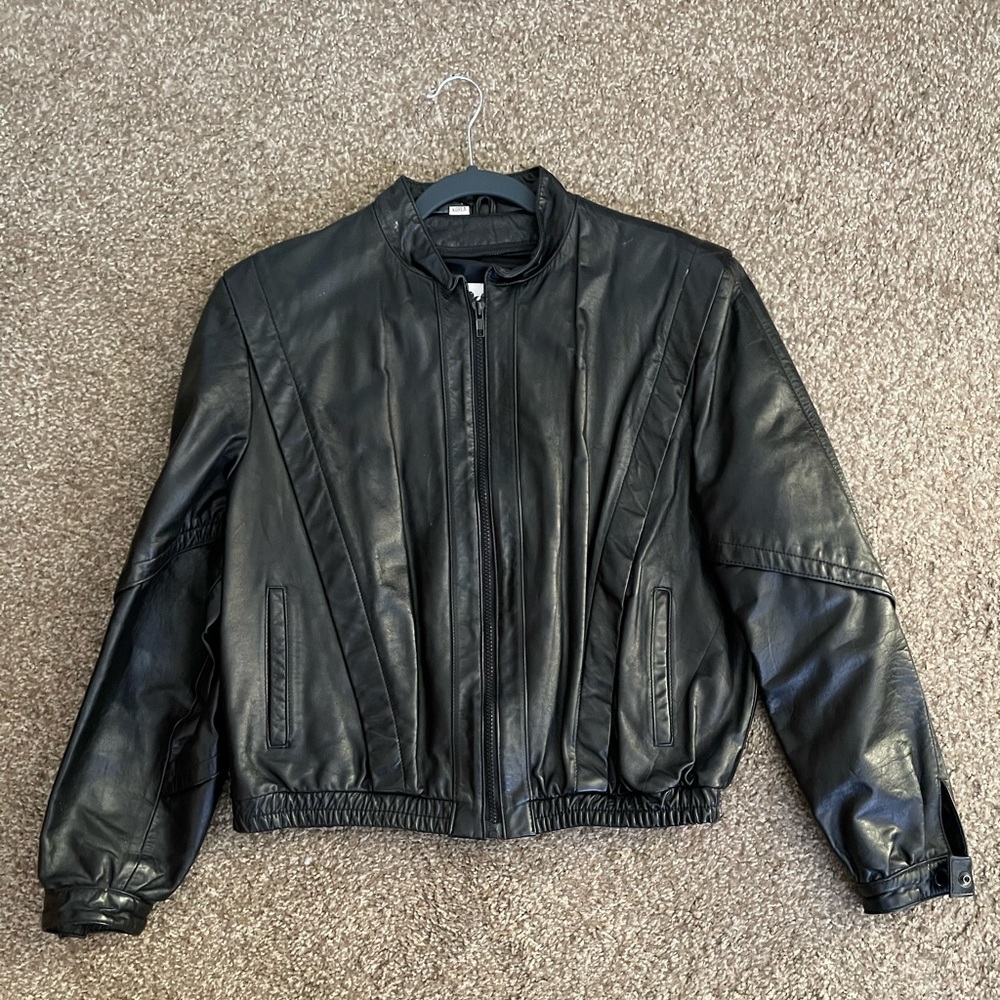 True Vintage Wilson’s 1980’s Black Leather Jacket